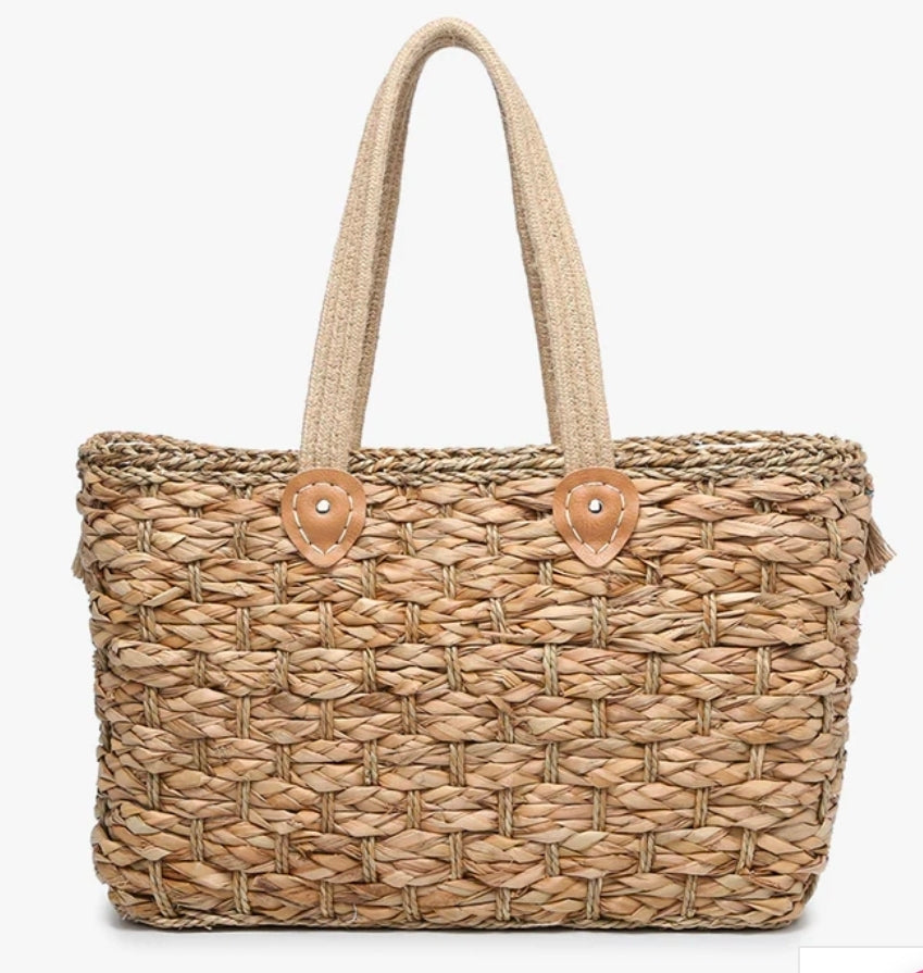 Marlee Vegan Seagrass Tote Jen and Co.
