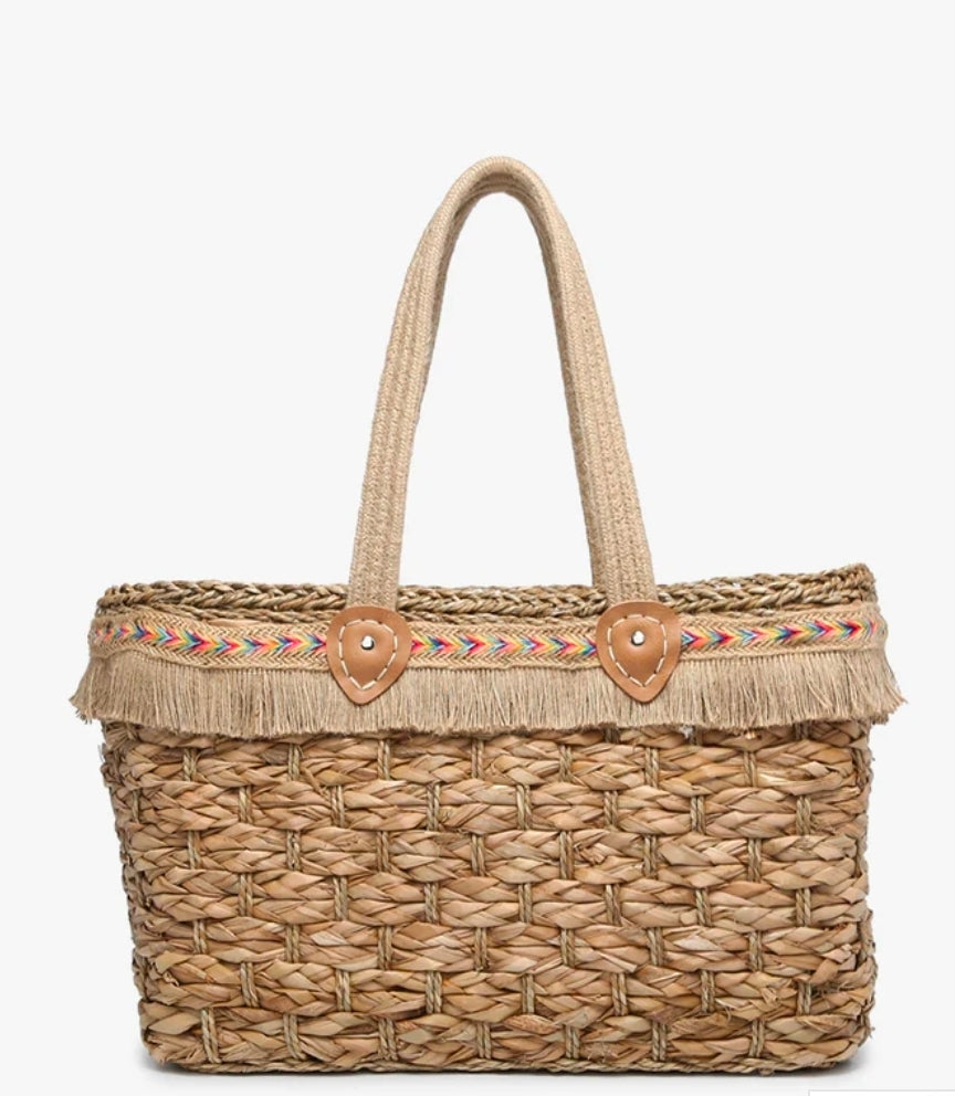 Marlee Vegan Seagrass Tote Jen and Co.