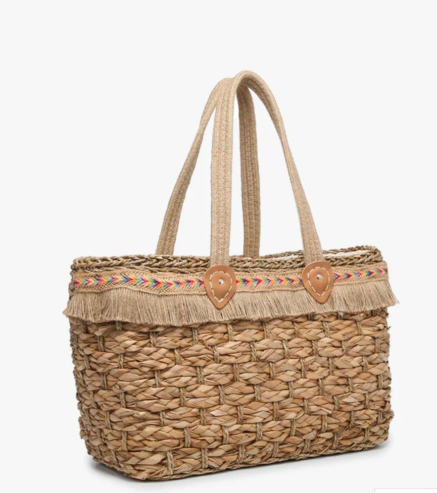 Marlee Vegan Seagrass Tote Jen and Co.